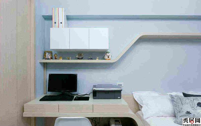 diy木工自制卧室床头书桌梳妆台组合一体造型设计图片卧室用电脑桌